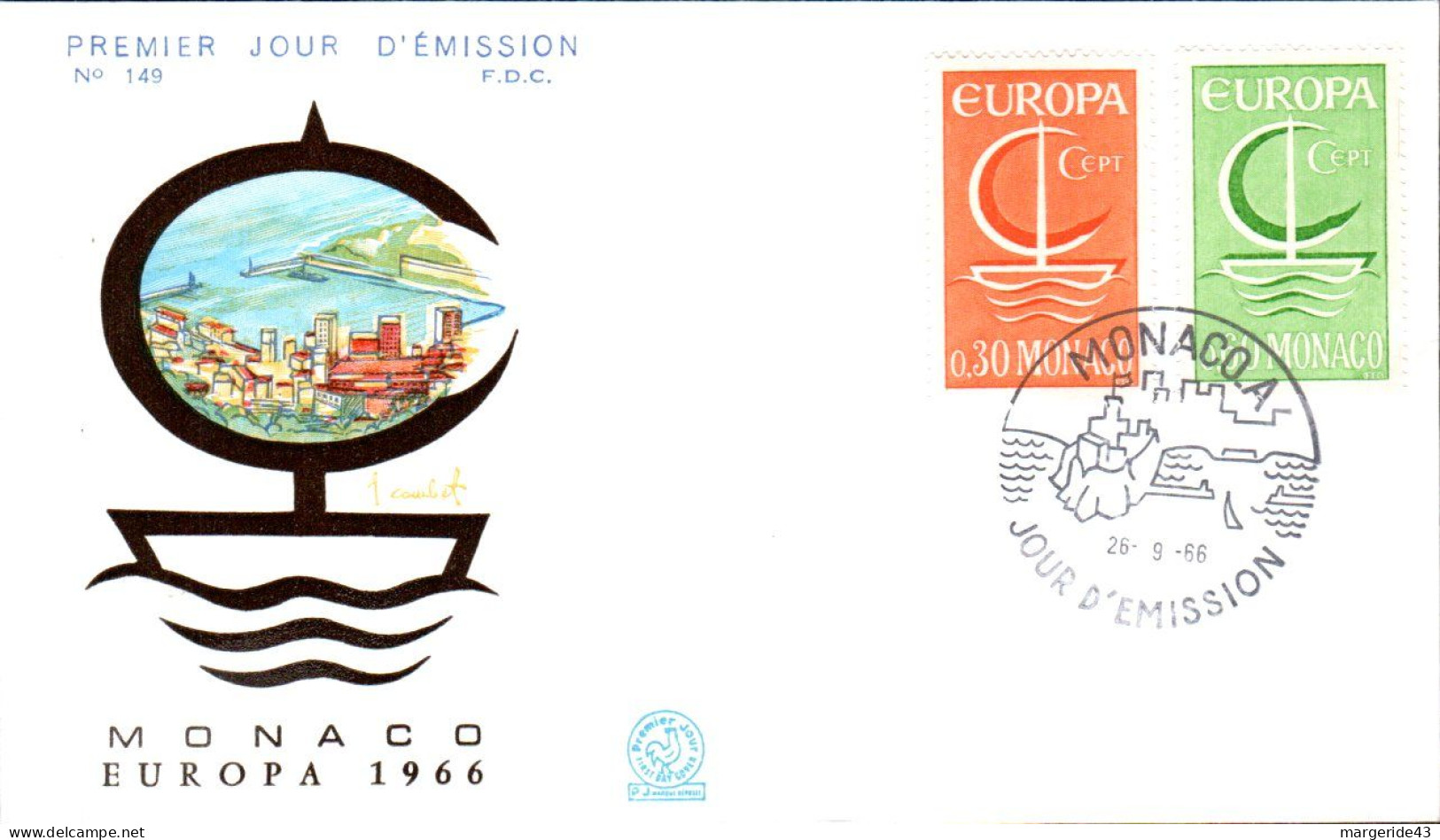 EUROPA 1966 MONACO FDC - 1966