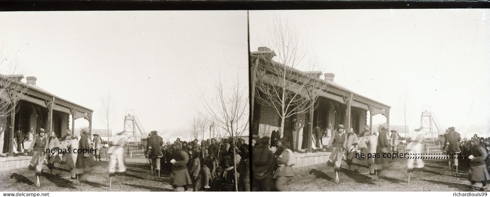 CHINE  PHOTO STEREOSCOPIQUE VERRE 1907 VOIR TEXTE  PRESENTATION 12 - Stereoscopio