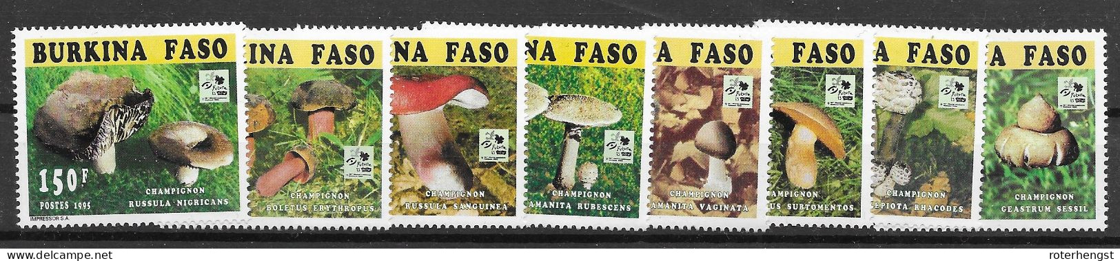 Burkina Faso Mnh ** Champignons Mushrooms PERF Set - Burkina Faso (1984-...)