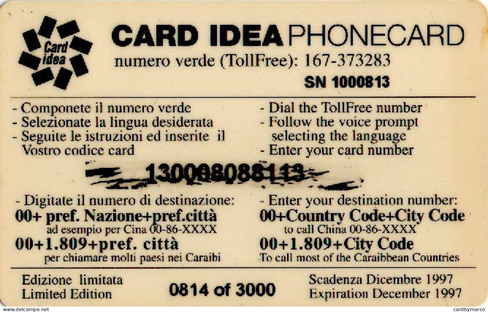 *ITALIA - CARD IDEA* - Scheda Usata - [2] Handy-, Prepaid- Und Aufladkarten