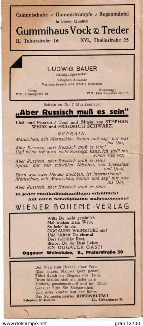 RENZ. Programm Vom 1. Bis 31.Oktober 1932 - Programmi