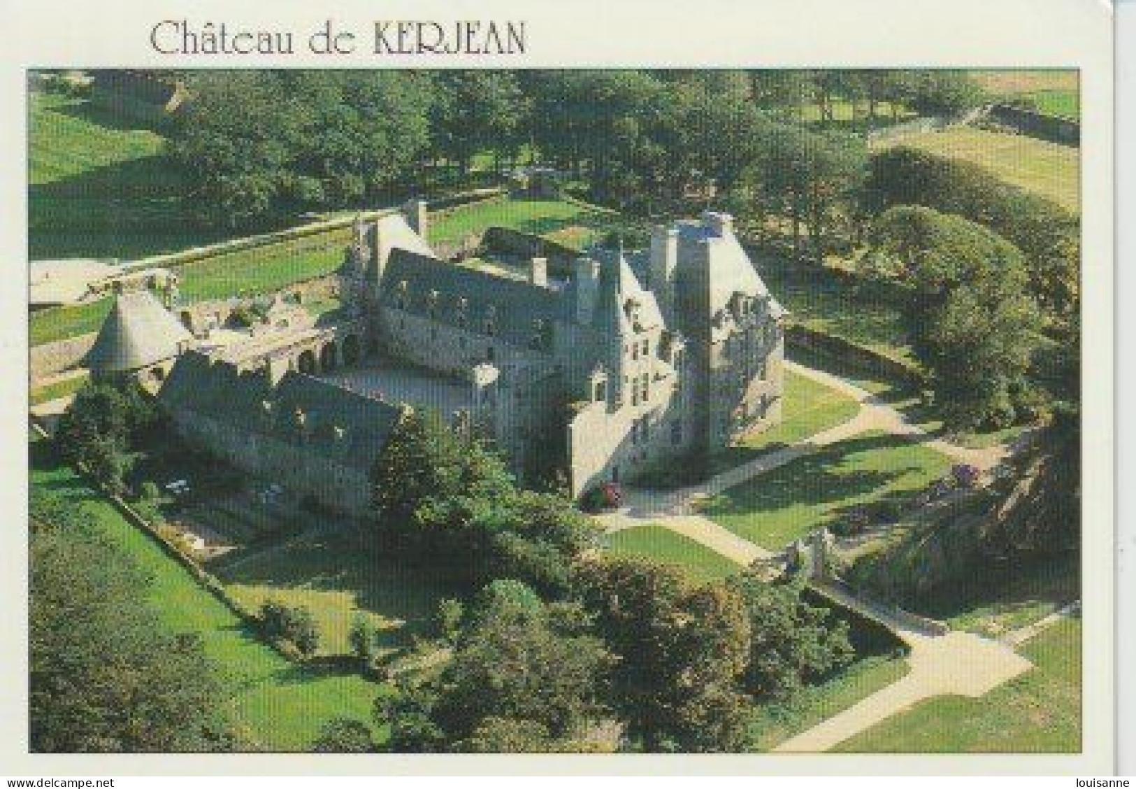 SAINT  -VOUGAY ( 29 )  LE  CHÂTEAU  DE  KERJEAN  -   2  C P M  ( 24 / 3 / 160  ) - Castles