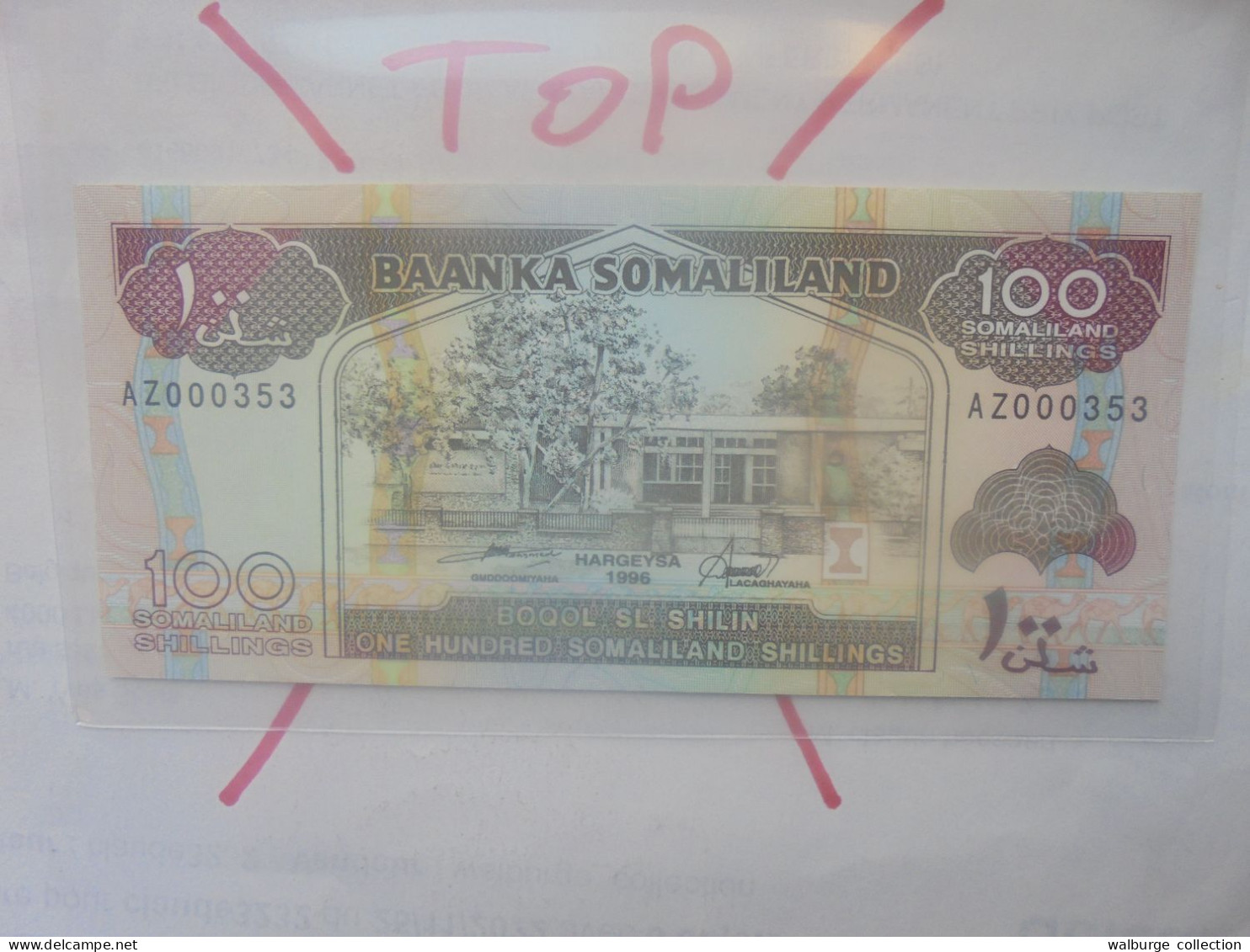 SOMALILAND 100 SHILLINGS 1996 Neuf (B.33) - Somalia