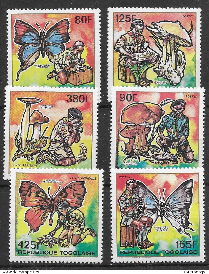 Togo Set Scouts Butterfly  Mnh ** 12 Euros 1990 - Togo (1960-...)