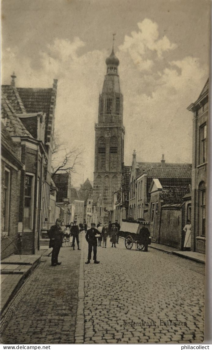 Enkhuizen // Torenstraat (veel Volk) 1908 - Enkhuizen