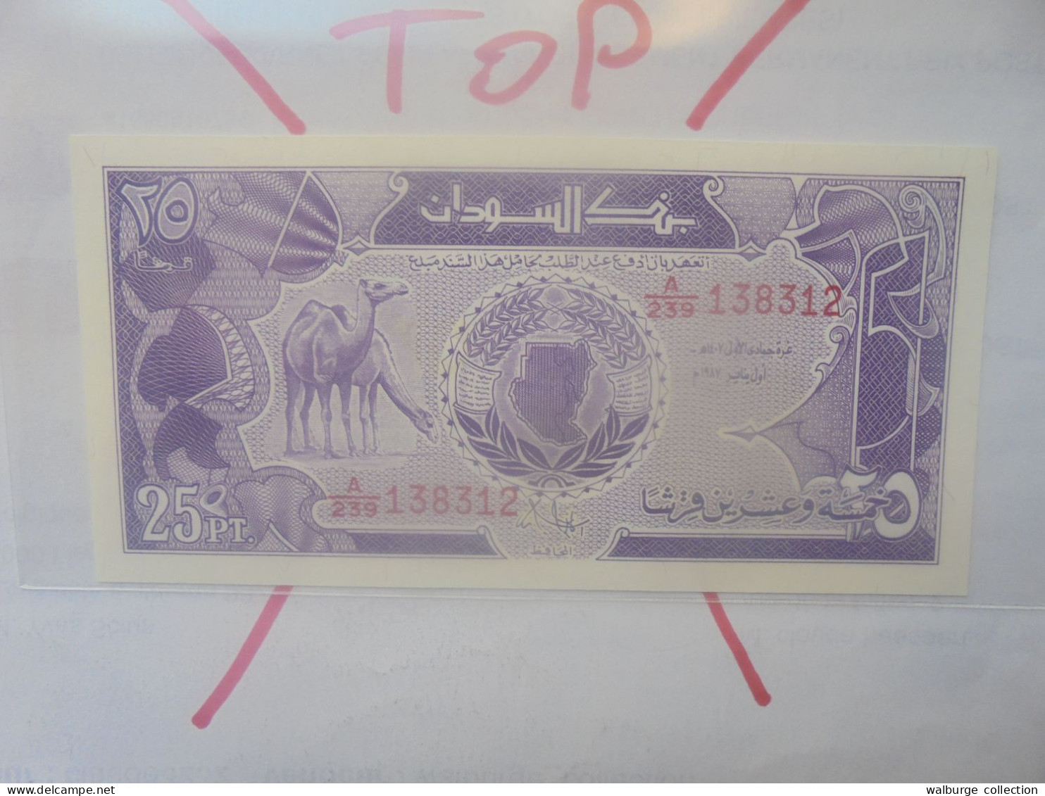 SOUDAN 25 PIASTRES 1987 Neuf (B.33) - Sudan