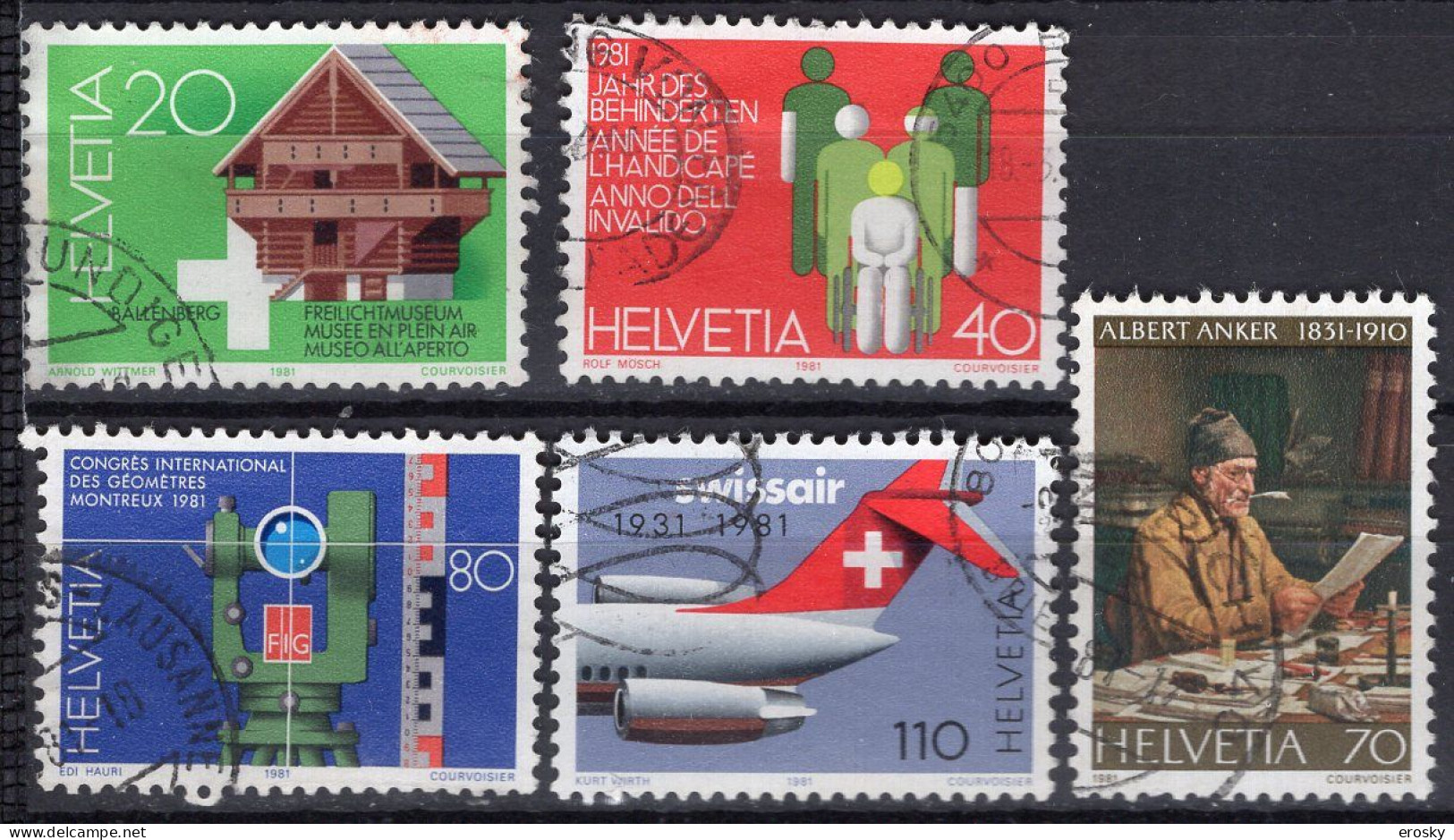 T2385 - SUISSE SWITZERLAND Yv N°1121/25 - Gebraucht