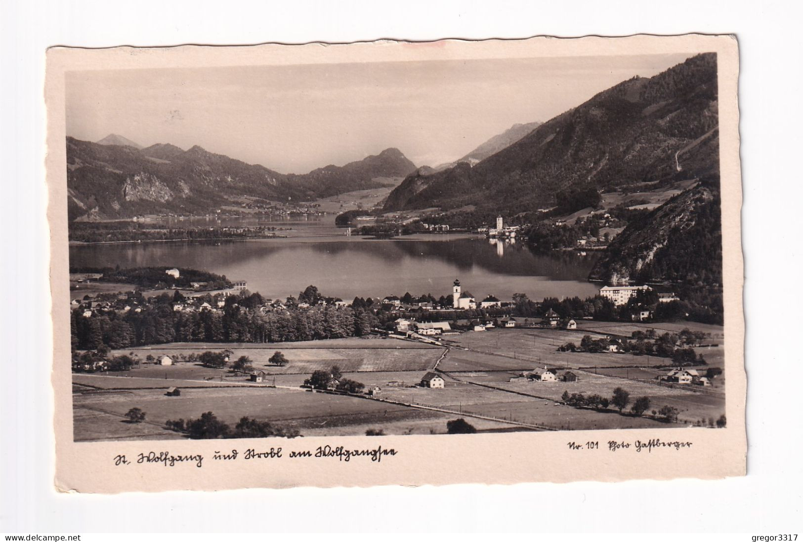 E5853) ST. WOLFGANG - U. Strobl Am Wolfgangsee - Dünn Besiedelte Ansicht ALT! - St. Wolfgang