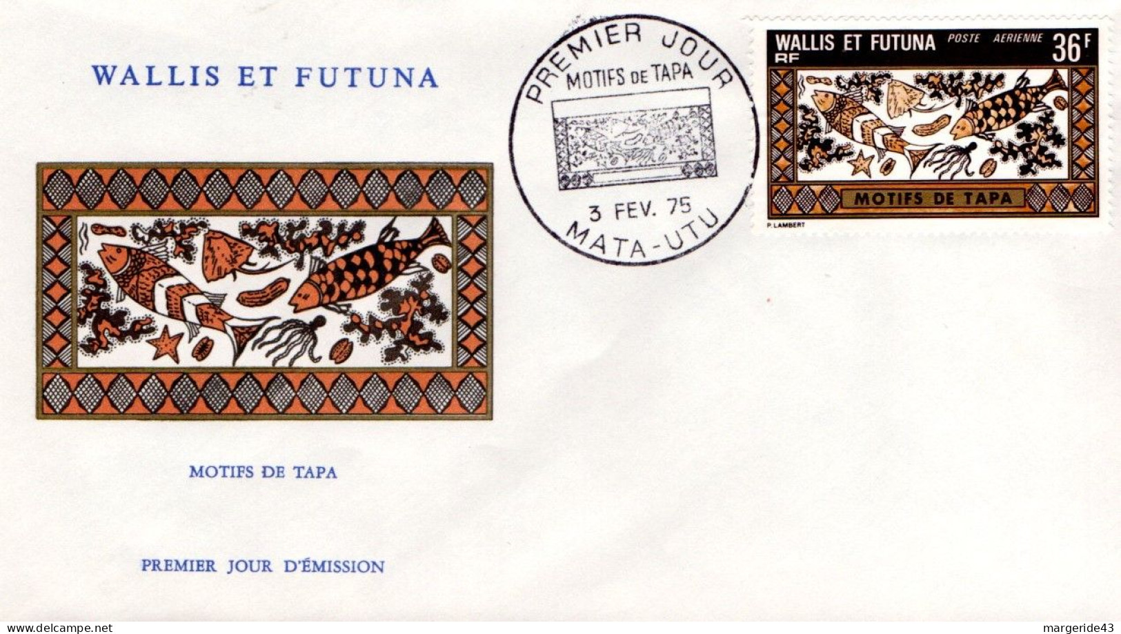 WALLIS ET FUTUNA FDC 1975 ARTISANAT - FDC