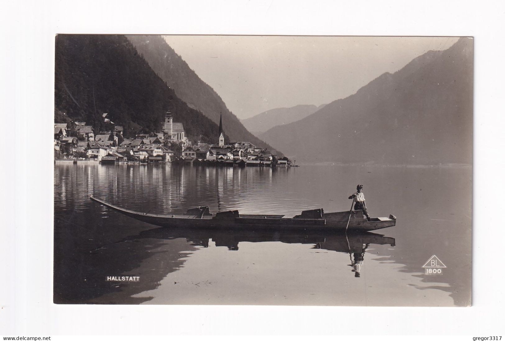 E5857) HALLSTATT - BUB Auf RUDERBOOT Im Wasser - 1928 - Hallstatt