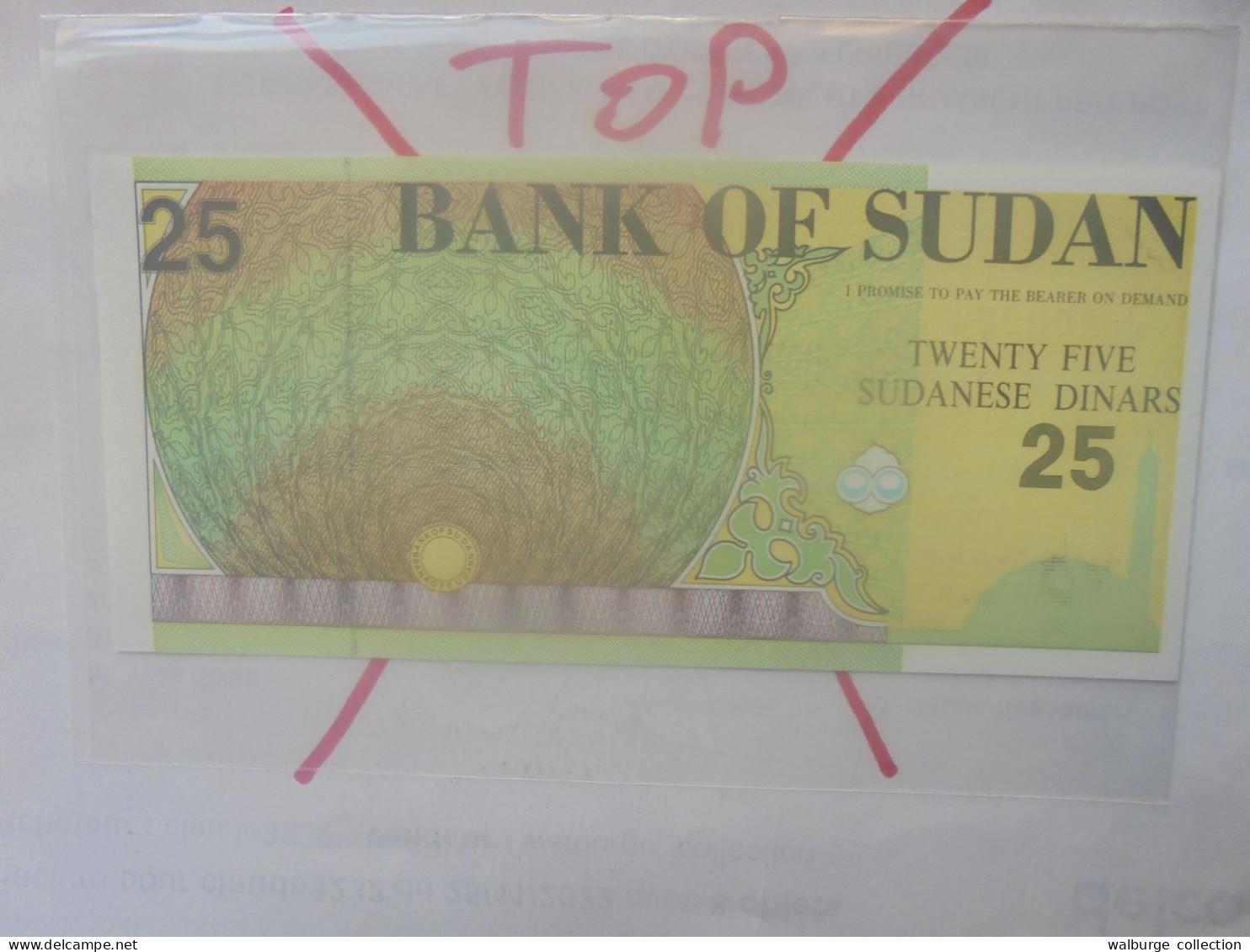 SOUDAN (SUD) 25 DINARS 1992 Neuf (B.33) - Südsudan