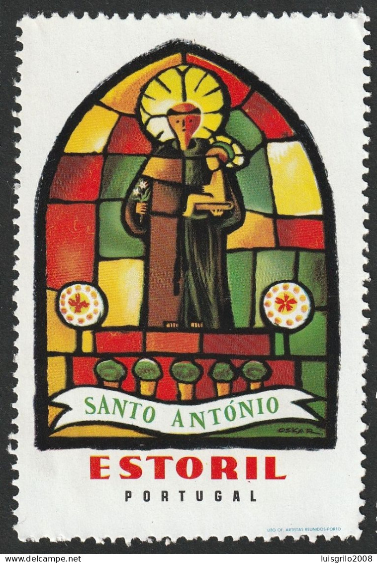 Vignette, Portugal 1950 - Vinheta Turística. Santo António Estoril -|- MNG No Gum - Emissioni Locali