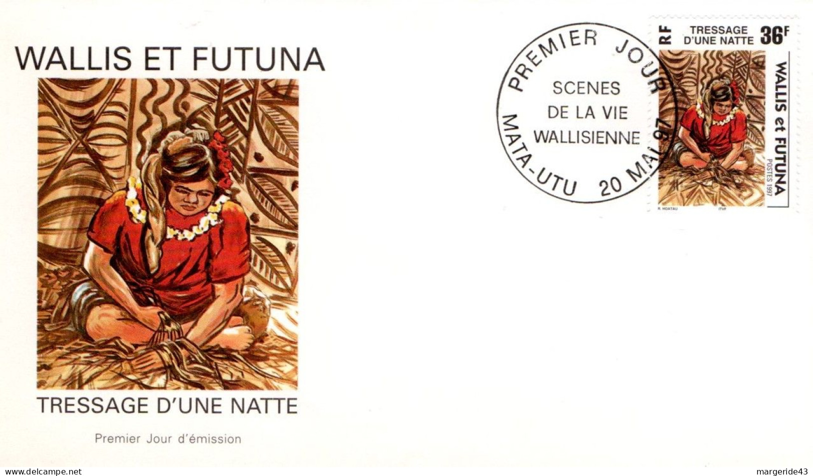 WALLIS ET FUTUNA FDC 1997 TRESSAGE DE NATTE - FDC