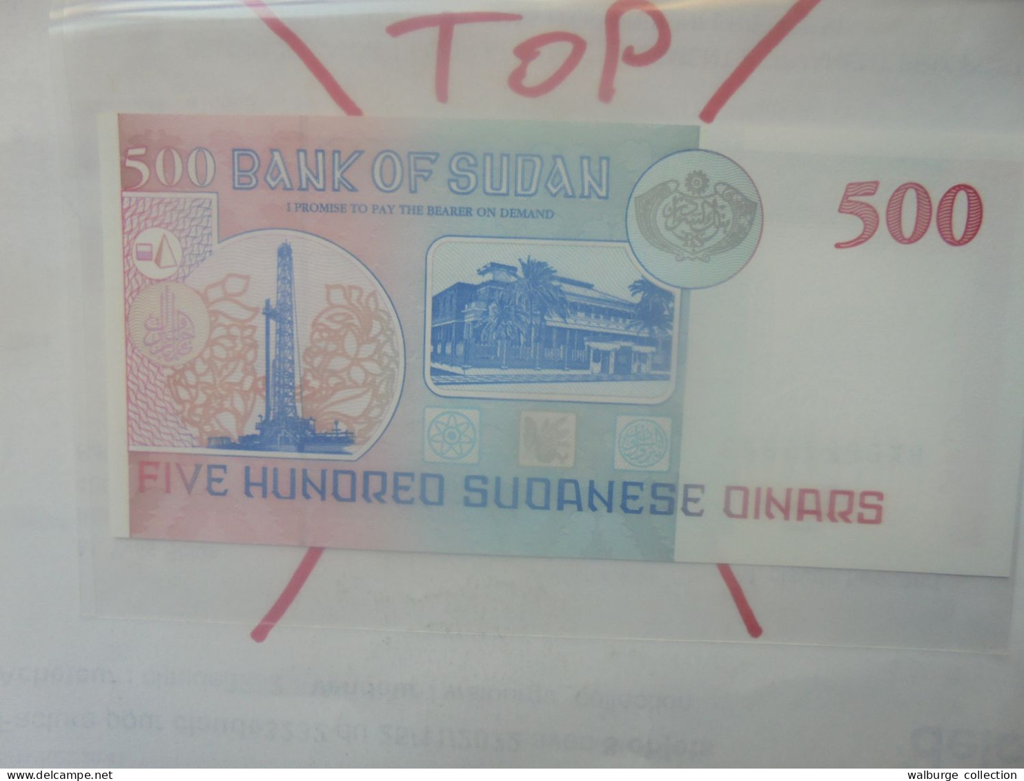 SOUDAN (SUD) 500 DINARS 1998 Neuf (B.33) - Sudán Del Sur