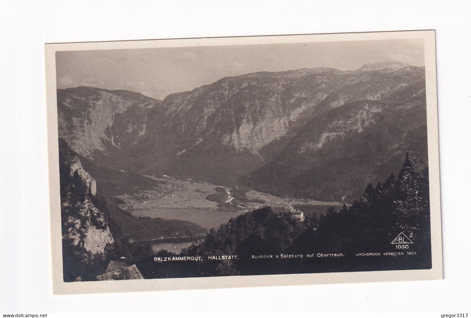 E5861) HALLSTATT -  Salzkammergut - Ausblick V. Salzberg Auf Obertraun ALT ! 1926 - Hallstatt