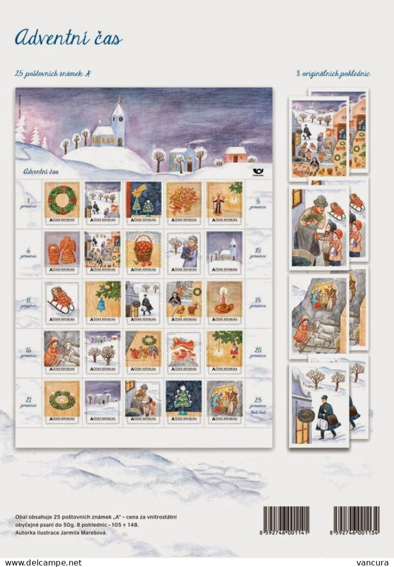 TL 0031 Czech Republic Private Stamps Of The Czech Post Christmas 2014 Box - Ungebraucht