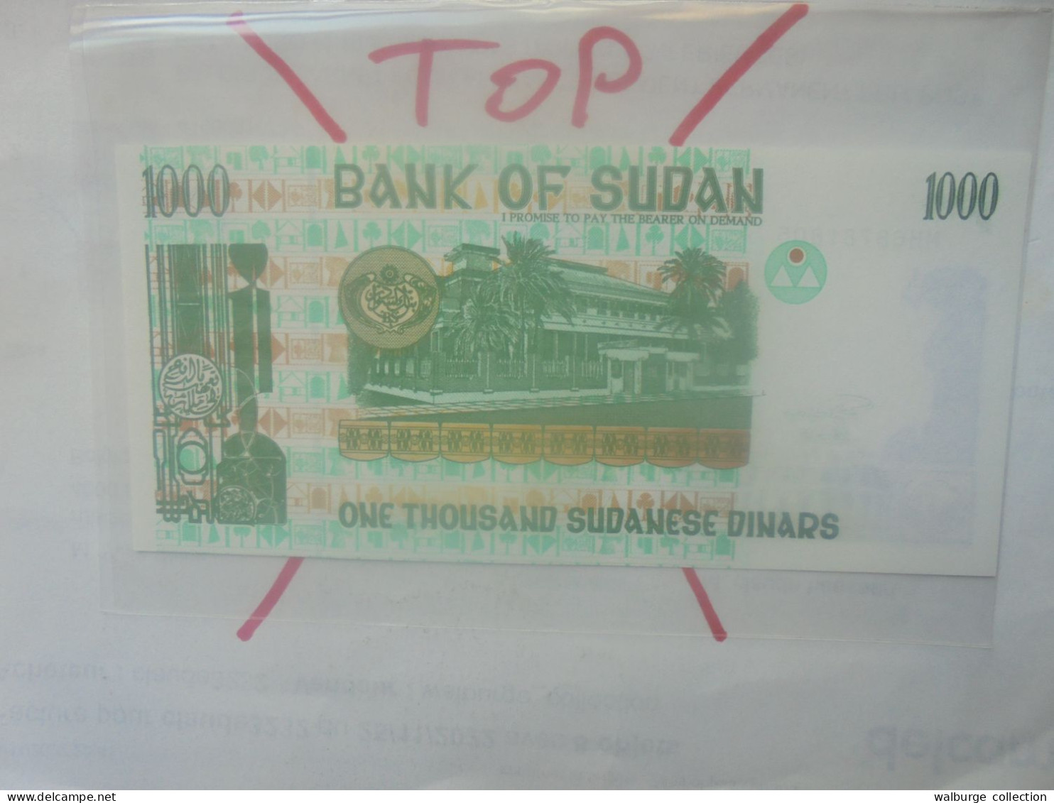 SOUDAN (SUD) 1000 DINARS 1996 Neuf (B.33) - Zuid-Soedan
