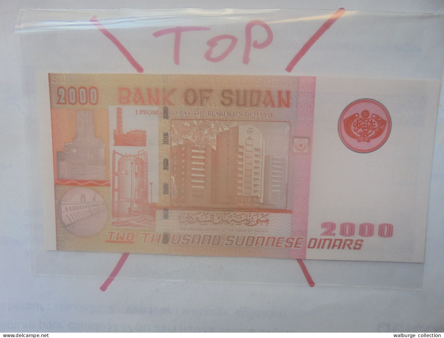 SOUDAN (SUD) 2000 DINARS 2002 Neuf (B.33) - Zuid-Soedan