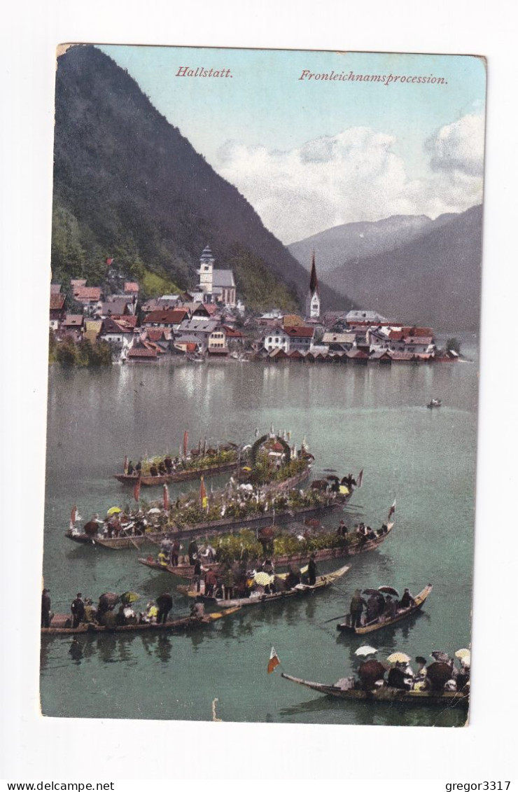 E5870) HALLSTATT -  Salzkammergut - Fronleichnamsprocession ALT  !! 1910 - Hallstatt