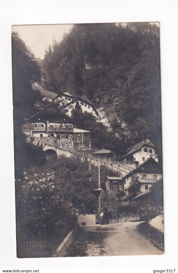 E5872) HALLSTATT -  Straße Häuser Am Hang Nach Oben - Tolle DETAILS 1929 - Hallstatt