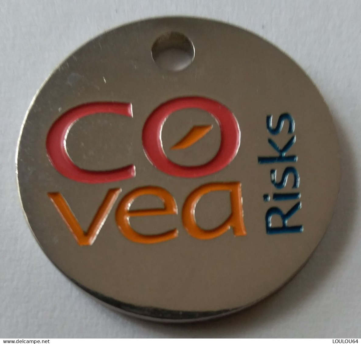 Jeton De Caddie - COVEA - RISKS - Métal - - Trolley Token/Shopping Trolley Chip