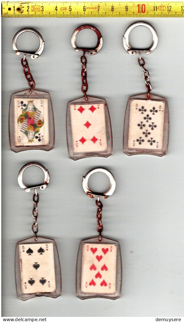 005 - PORTE-CLÉS CARTES À JOUER/ SLEUTELHANGER -  SPEELKAARTEN - Schlüsselanhänger