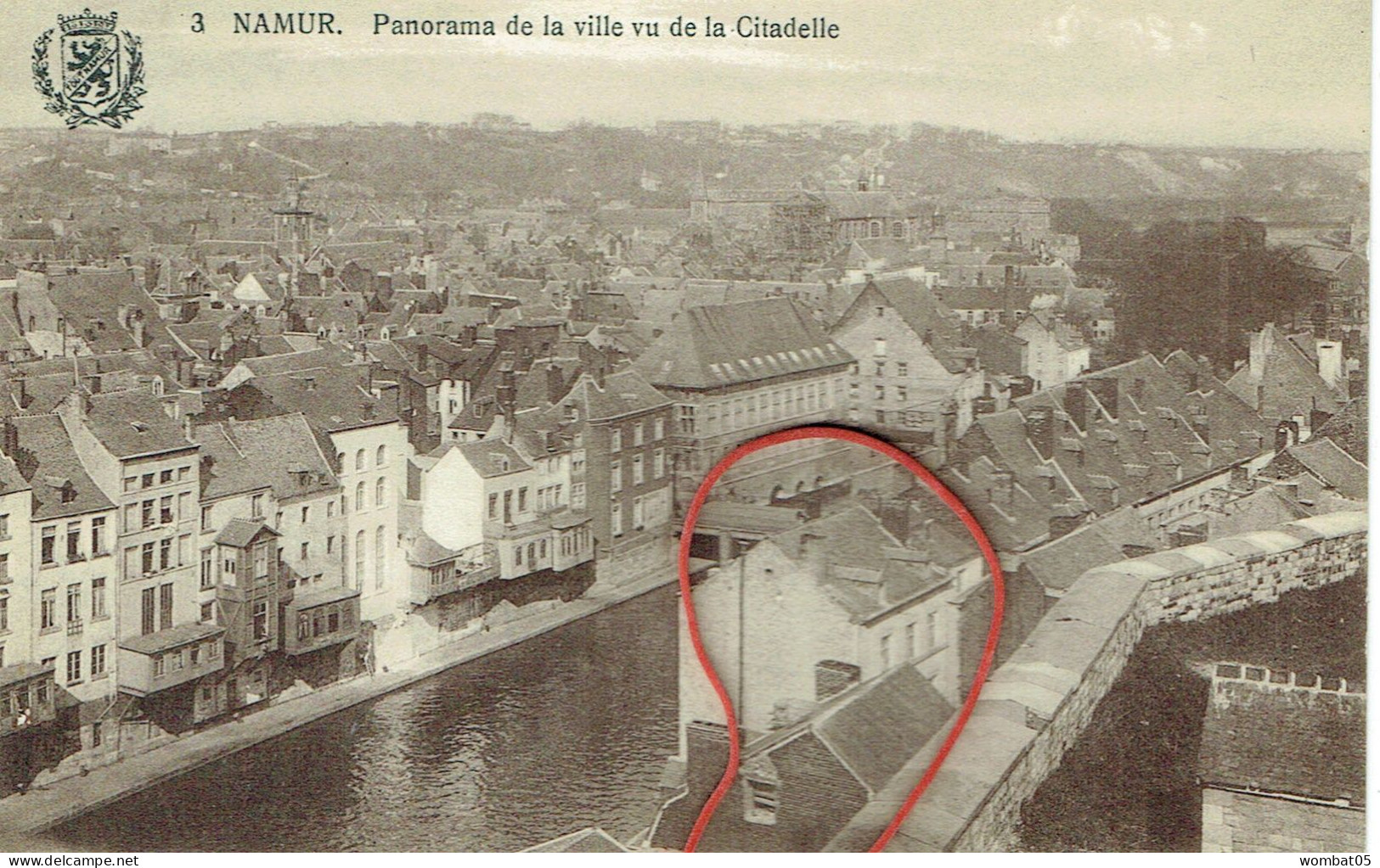 Belle Carte Postale De 1904 Panorama De La Ville Vu De La Citadelle - Namen
