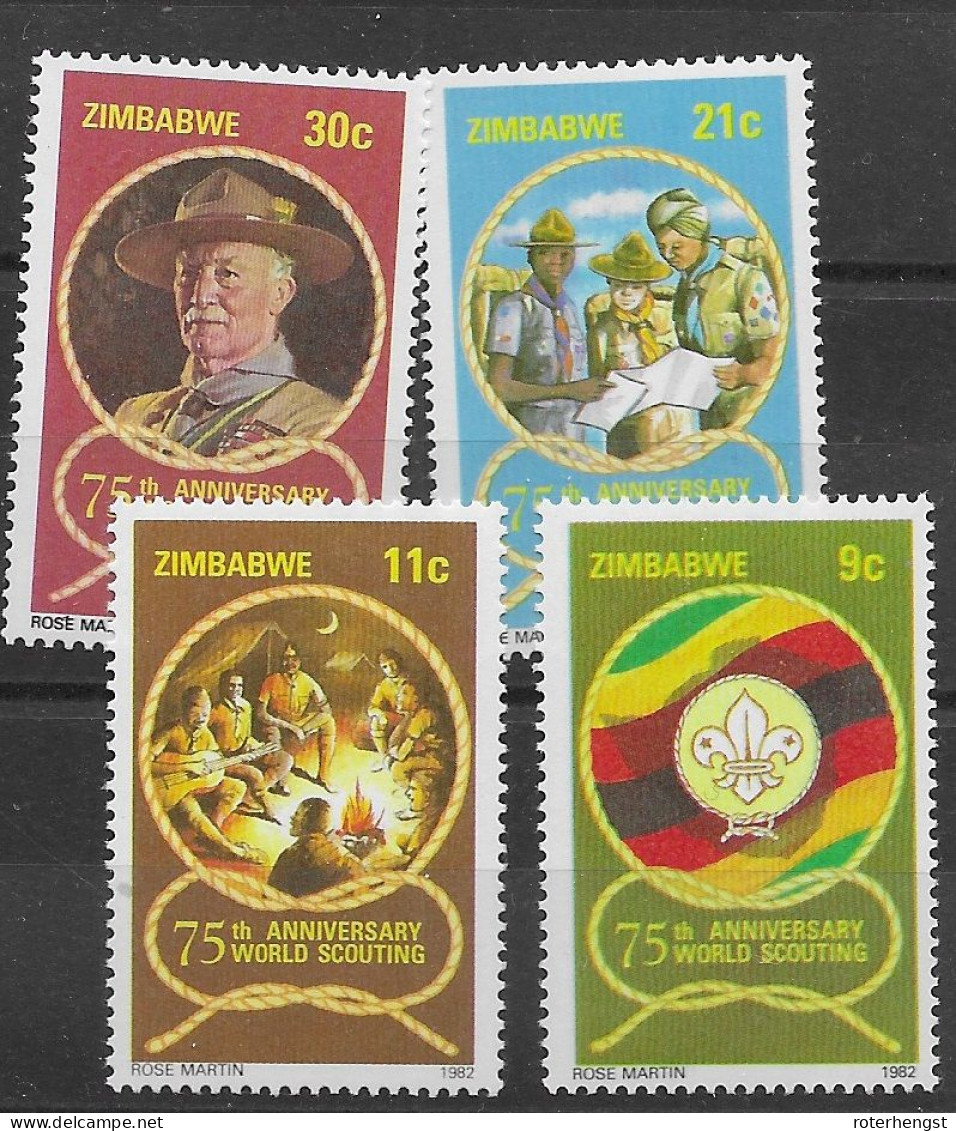 Zimbabwe Scouts Set Mnh ** 1982 4 Euros - Zimbabwe (1980-...)