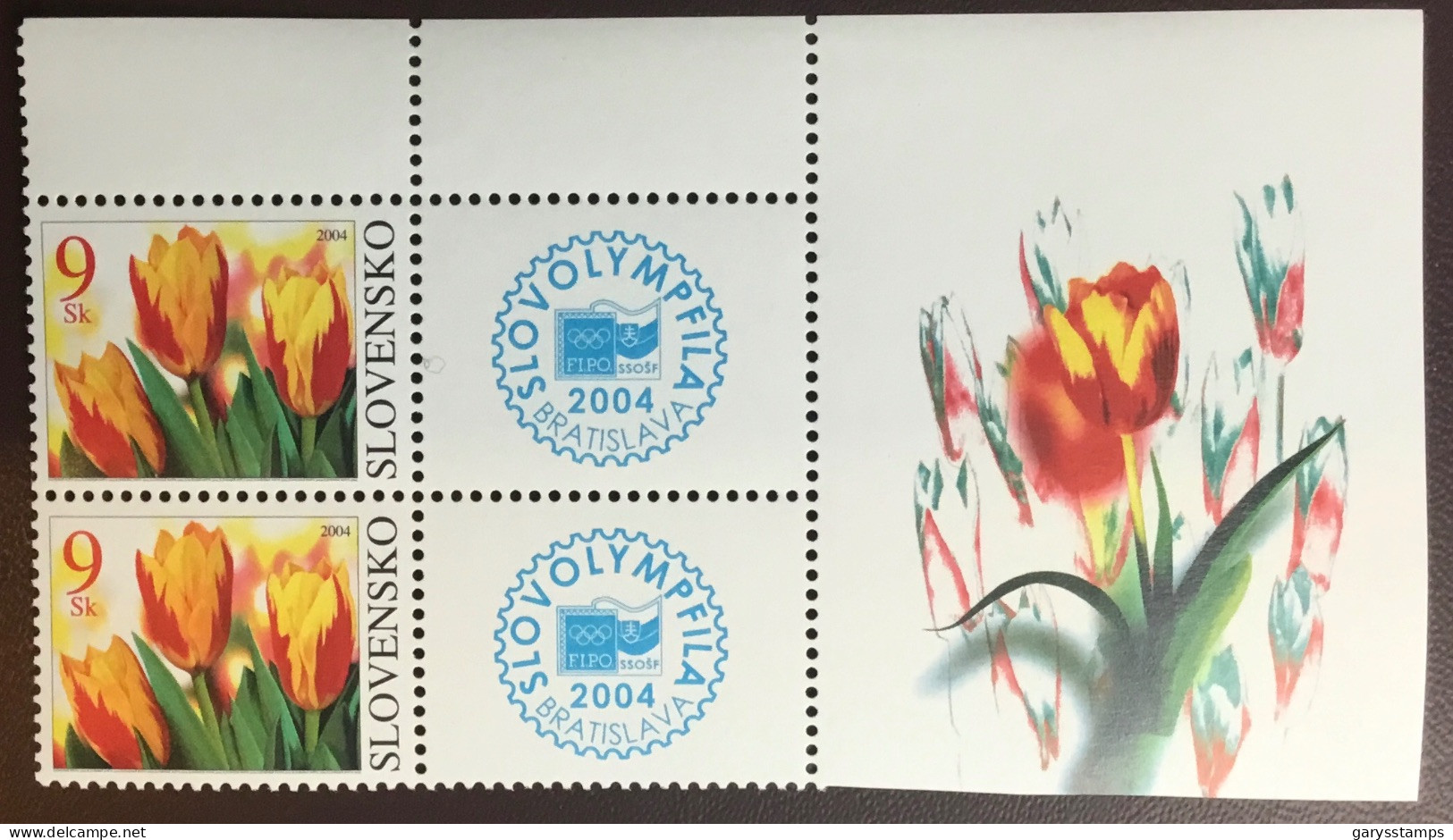 Slovakia 2004 Slovolympfila Tulips Flowers MNH - Other & Unclassified