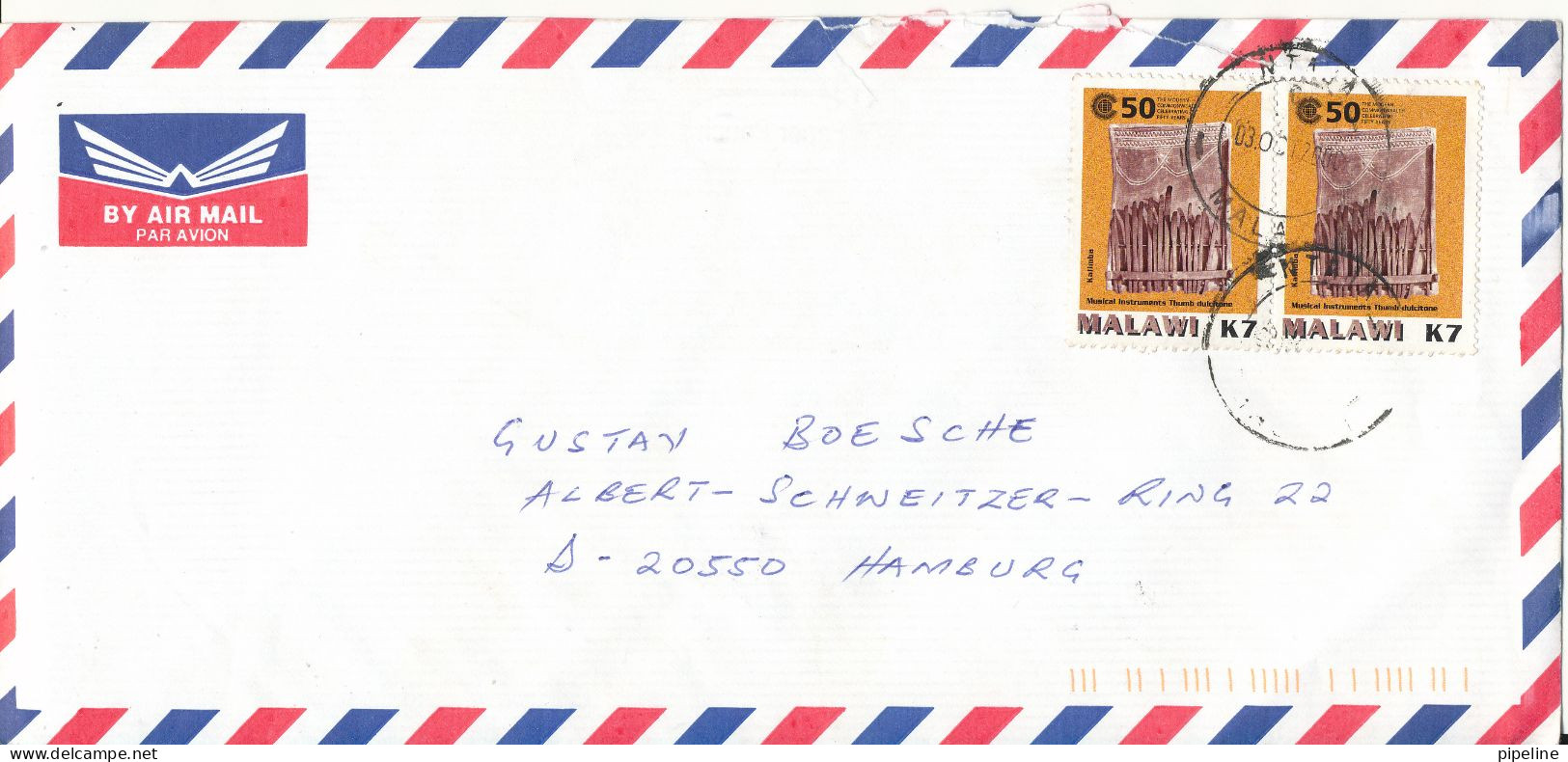 Malawi Air Mail Cover Sent To Germany 3-10-2000 - Malawi (1964-...)