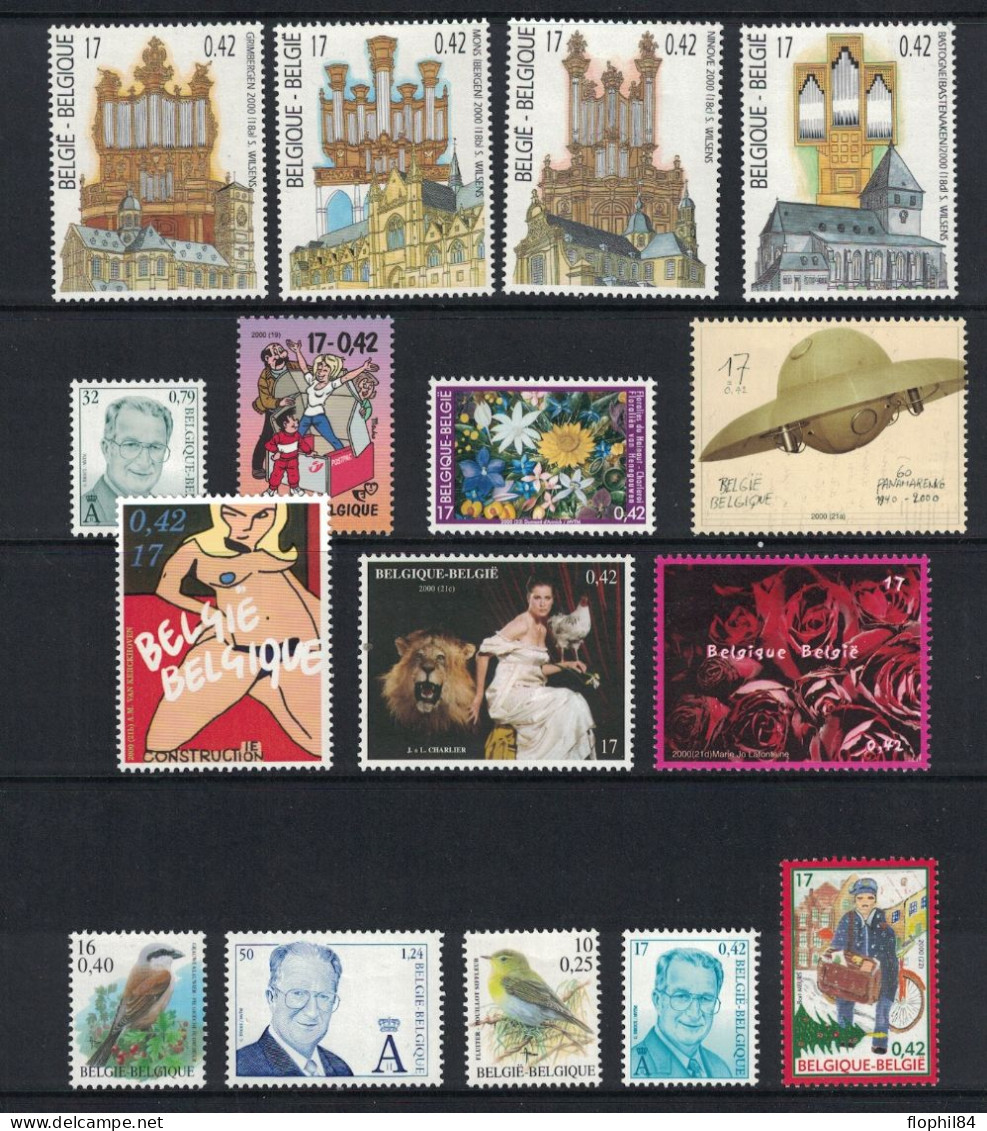 BELGIQUE - TIMBRES DE L'ANNEE 2000 EN POCHETTE DE LA POSTE - NEUF - FACIALE 37€64 - DONT CARNET J.S.BACH. - Unused Stamps