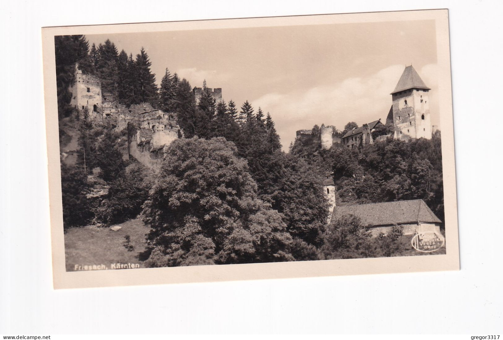 E5889) FRIESACH - Kärnten - S/W FOTO AK - Burgen Ruine ALT ! 1931 - Friesach