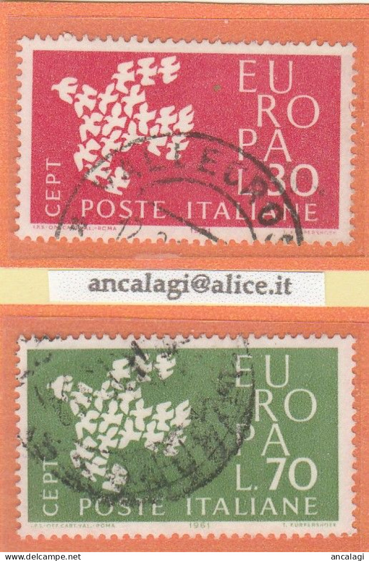 USATI ITALIA 1961 - Ref.0154A "EUROPA" Serie Di 2 Val. Da L.30 E L.70 - - 1961-70: Used