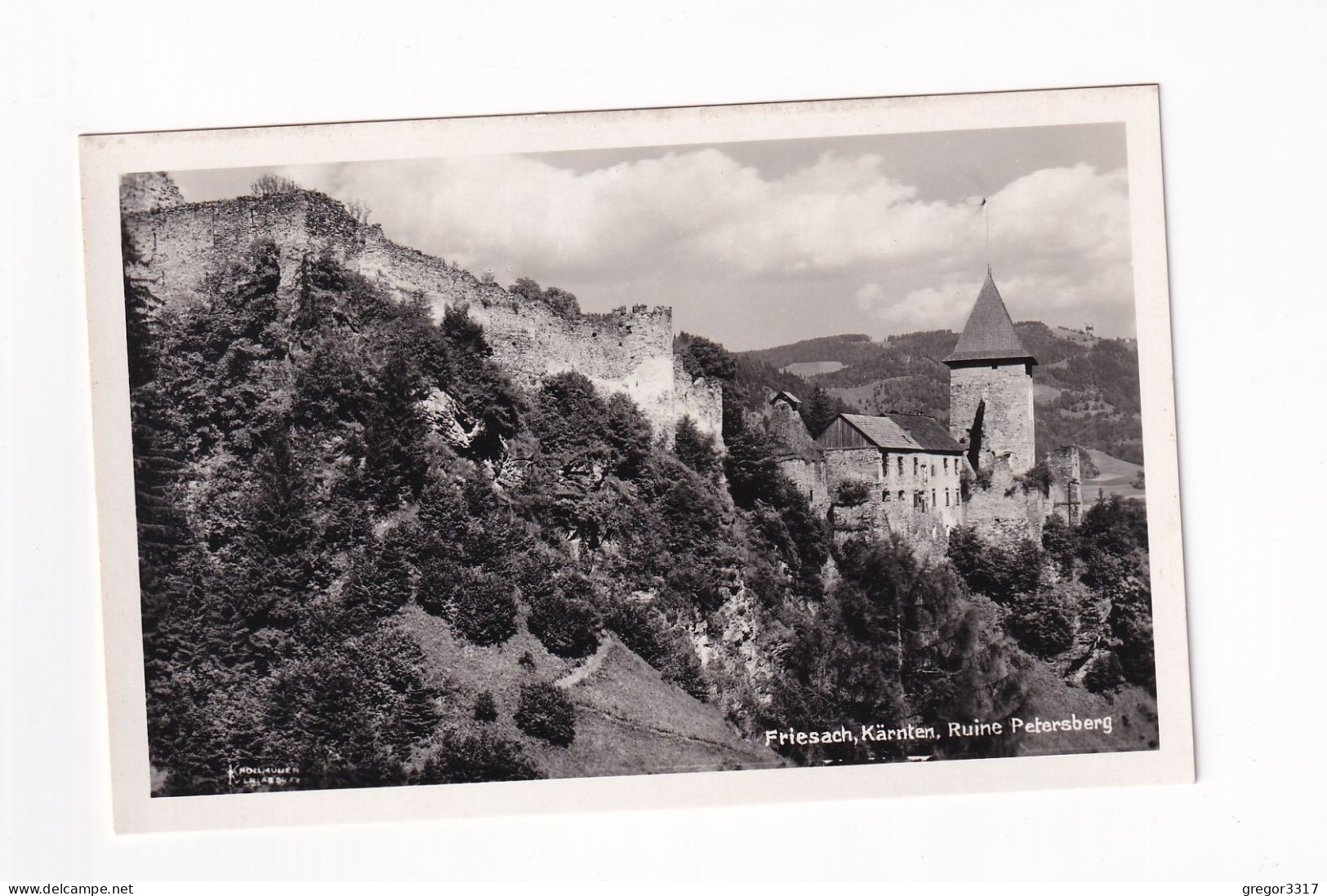 E5892) FRIESACH - Kärnten - Ruine PETERSBERG - S/W FOTO AK 1936 - Friesach