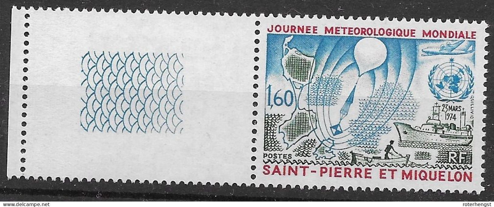 SPM Mnh ** 1974 Meteorology 14 Euros - Ongebruikt