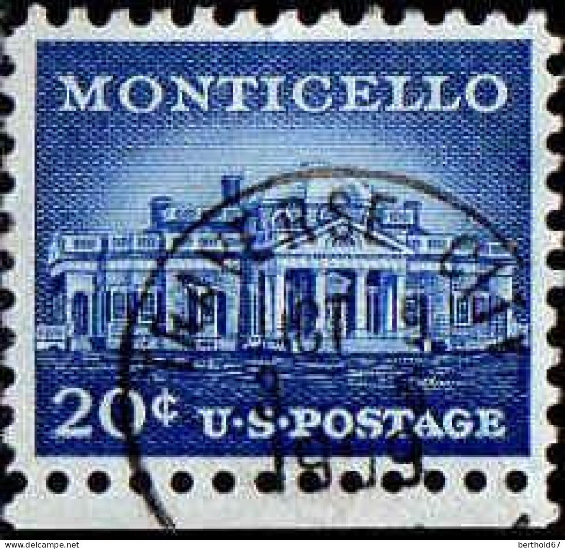 USA Poste Obl Yv: 616 Mi:669A Monticello Charlottesville, Virginia Bord De Feuille (TB Cachet à Date) - Used Stamps