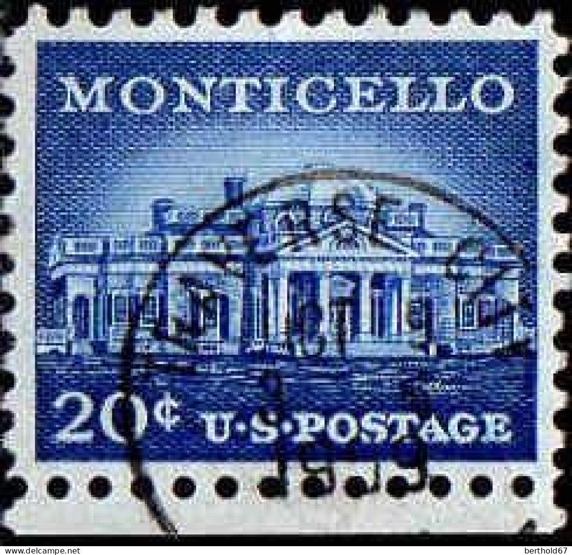 USA Poste Obl Yv: 616 Mi:669A Monticello Charlottesville, Virginia Bord De Feuille (TB Cachet à Date) - Usados