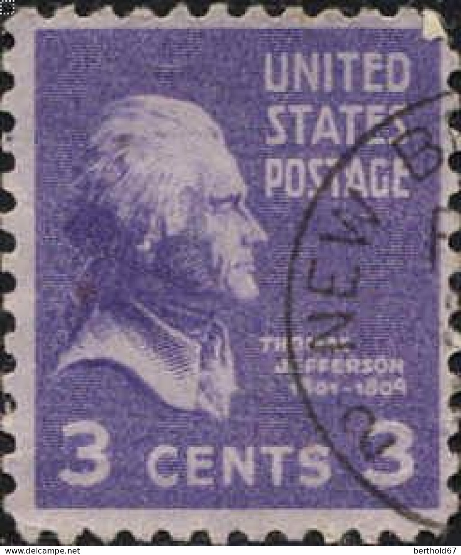 USA Poste Obl Yv: 372 Mi:414A Thomas Jefferson Third President Of The U.S.A. (TB Cachet Rond) - Gebruikt