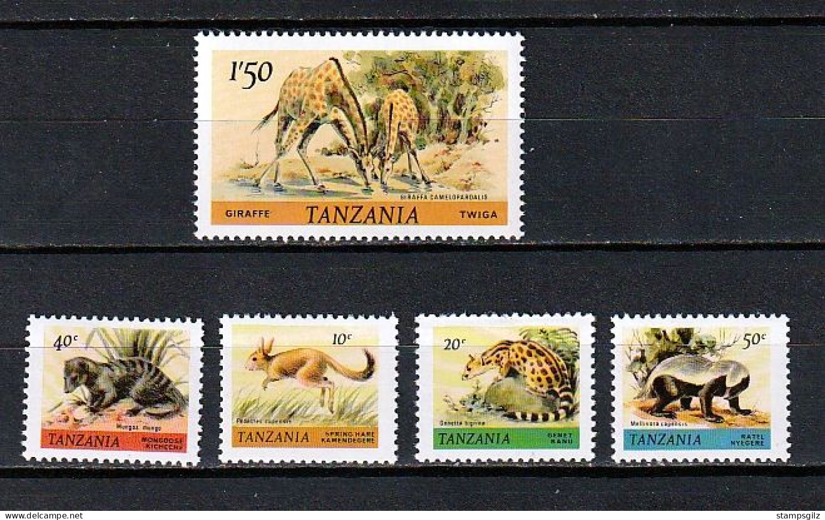 Tanzanie (1980) - Serie Courante - Faune Sauvage - Neufs** - Tanzania (1964-...)