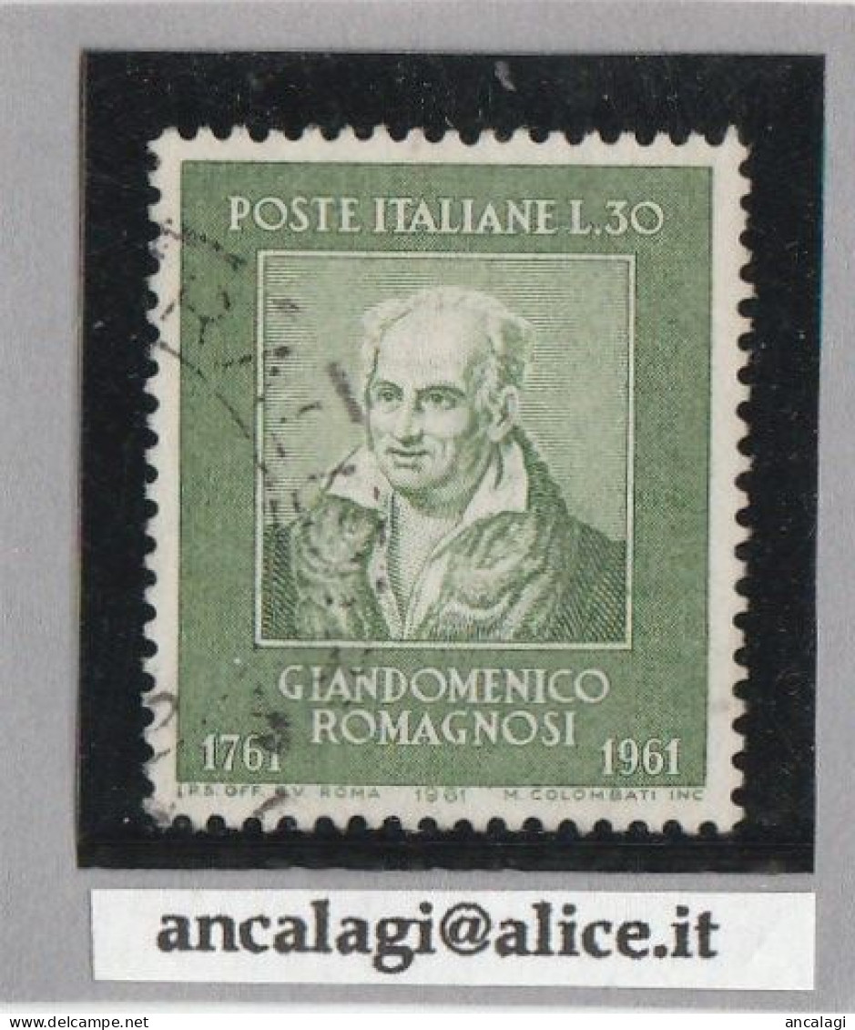 USATI ITALIA 1961 - Ref.0155B "GIANDOMENICO ROMAGNOSI" 1 Val. Da L.30 - - 1961-70: Oblitérés