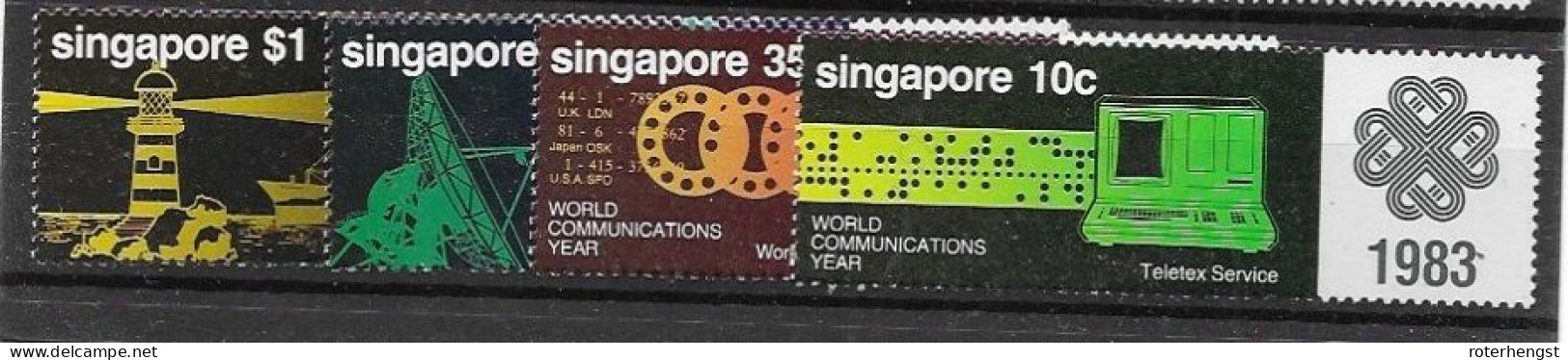 Singapore Set Mnh ** 1983 6 Euros Telco - Singapore (1959-...)