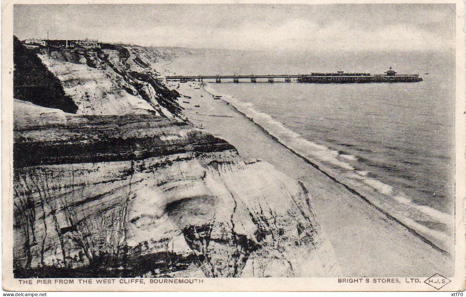 PPC: The Pier From The West Cliffe, Bournemouth - Bournemouth (until 1972)