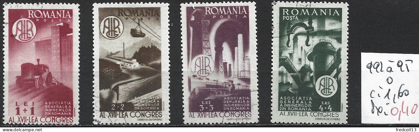 ROUMANIE 992 à 95 Oblitérés Côte 1.60 € - Used Stamps
