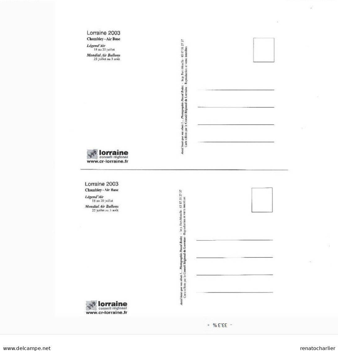 Série de 12 cartes postales Chambley Air Base 2003.Conseil général de Lorraine.