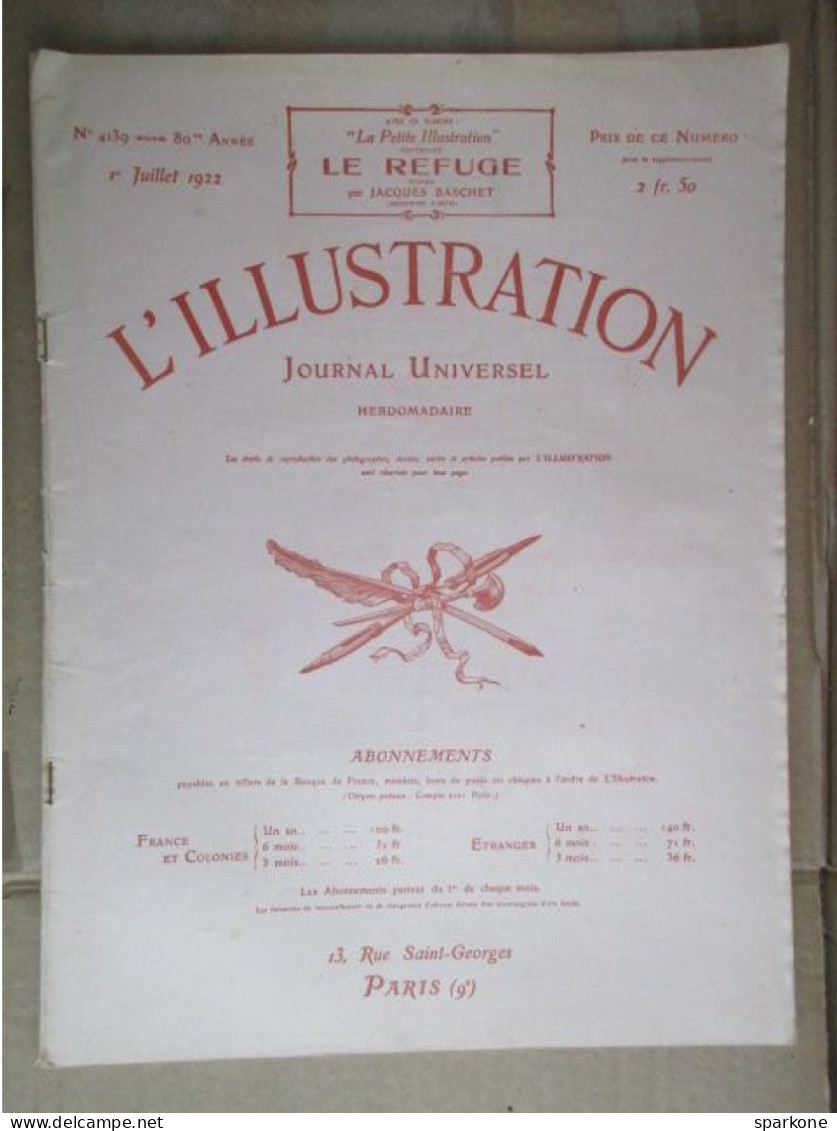 L'illustration (N° 4139 - 1 Juillet 1922) - 1900 - 1949