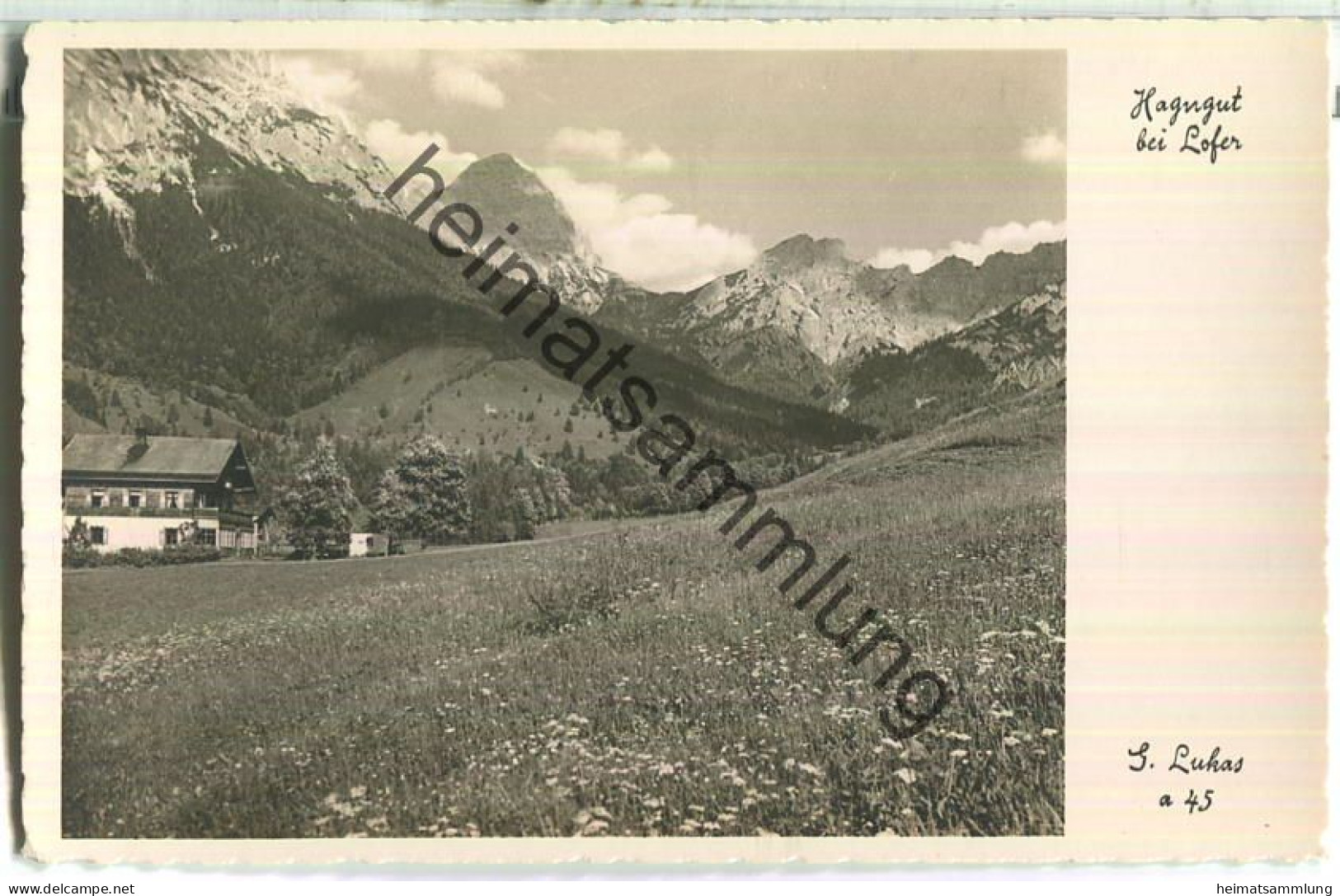 Hagengut Bei Lofer - Foto-Ansichtskarte - Verlag Gusti Lukas Lofer - Lofer