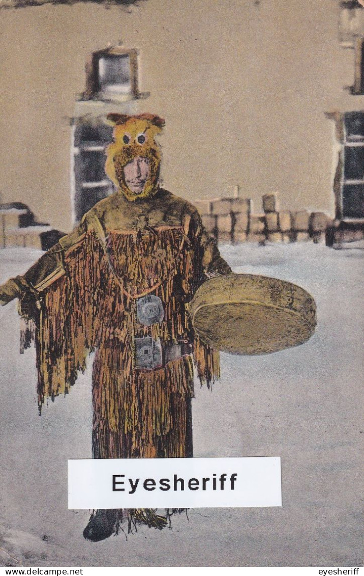 Chamane De Sibérie: Tungus (Evenki) Shaman With Drum From Yakutia In Siberia 1900-1910. Rare! - Azië