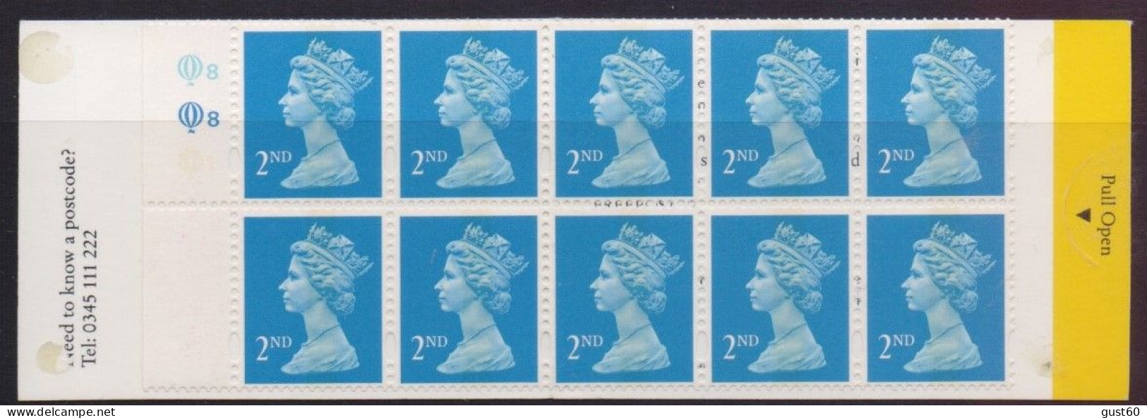 1984 2 Nd Class Booklet Stamps Forgery Fluor Bands Instead Of Phos. - Carnets