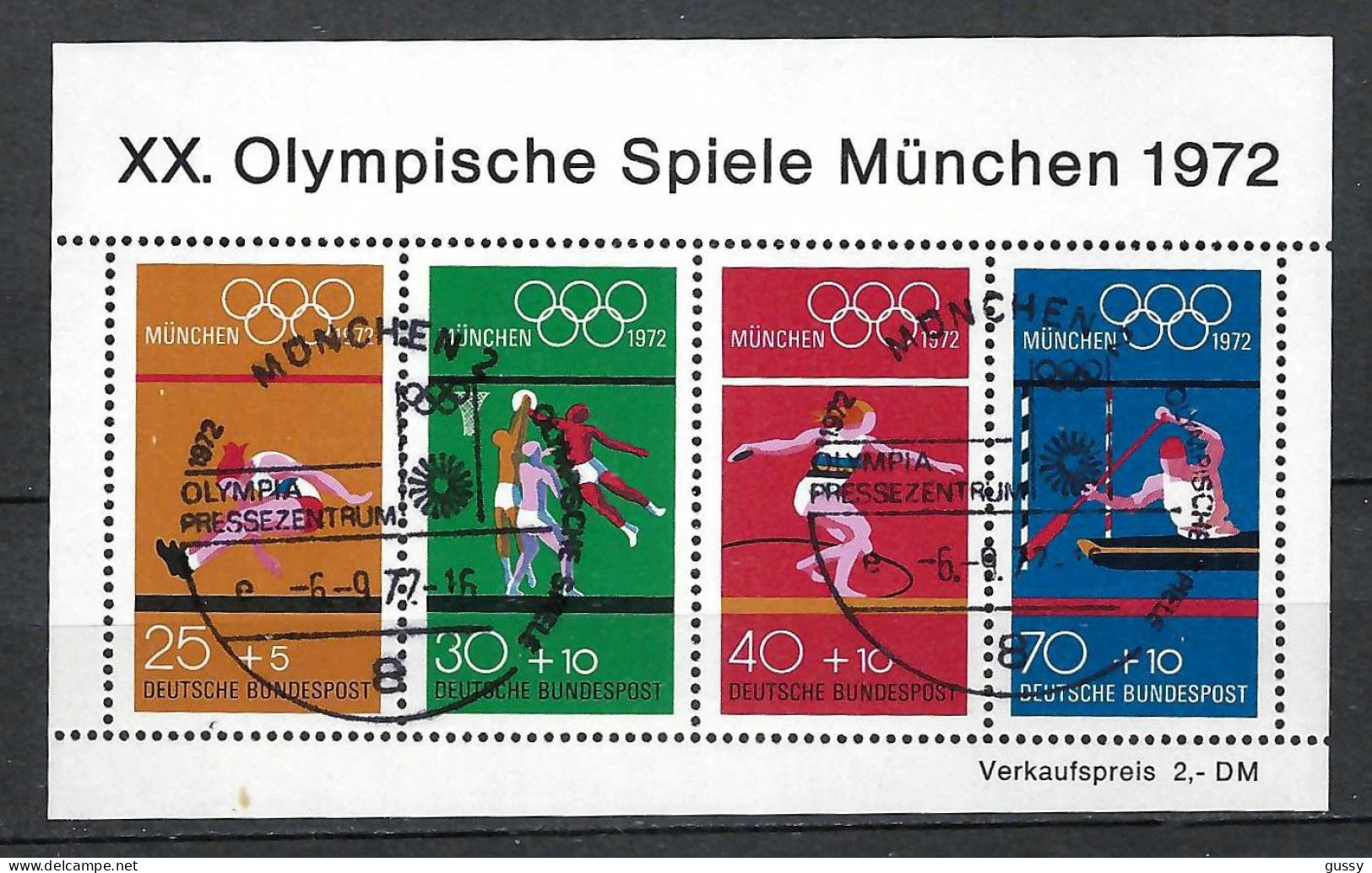 ALLEMAGNE 1972: Bloc, Obl. CAD PJ - 1959-1980