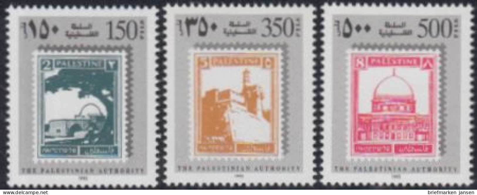 Palästina Mi.Nr. 30-32 Freim.m.Marken MiNr.52,56,61 D.brit.Mandatsgebietes (3W.) - Palestine